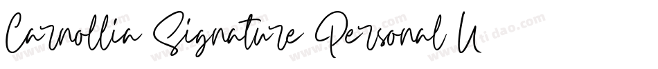 Carnollia Signature Personal Use字体转换